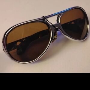 New Vintage Silver Aviator Shaped  Sunglasses JAPAN NOS